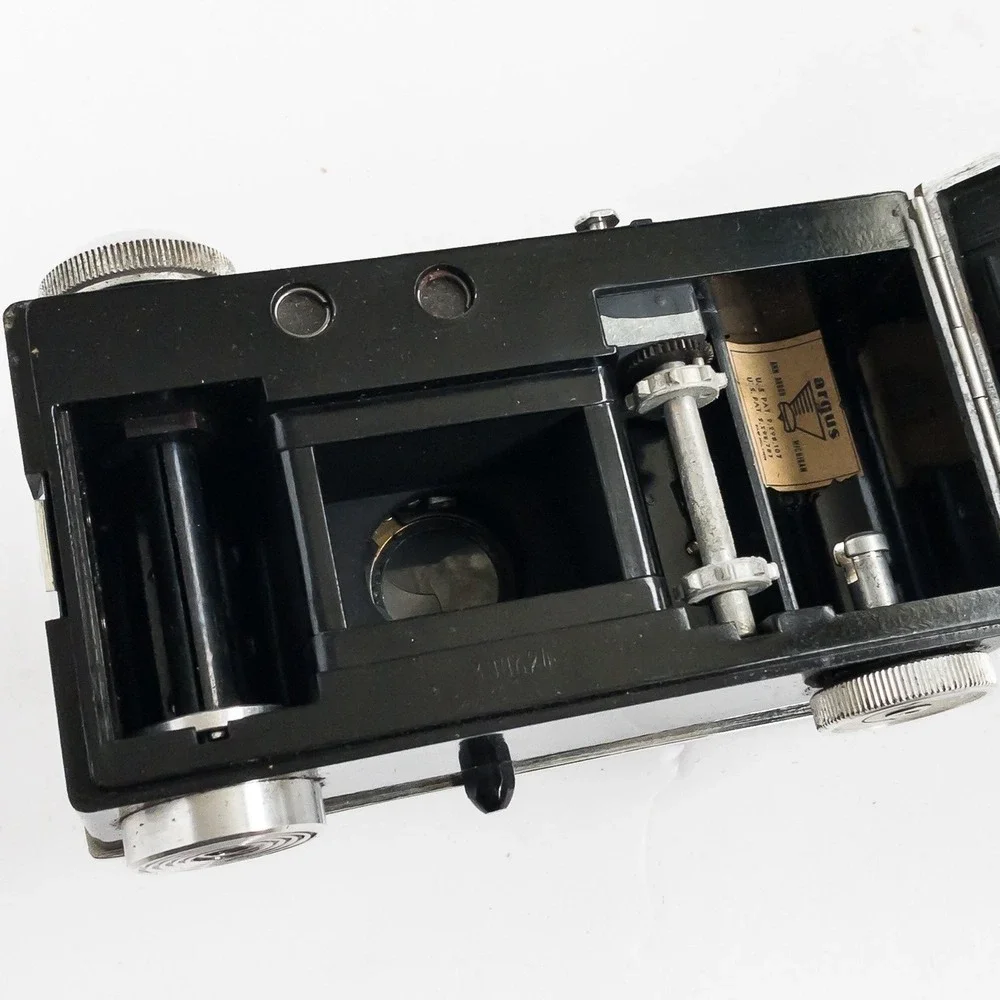 Argus C3 Rangefinder Camera Unisex OS Black 35mm Film 3‎ Lens Kit Metal
